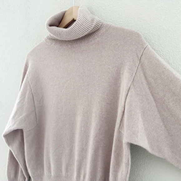 Skull Cashmere Zyan Turtleneck Sweater Womens Med Adobe Pink Edgy Designer - Picture 10 of 14